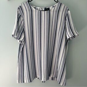 Worthington stripped blouse SZ XL